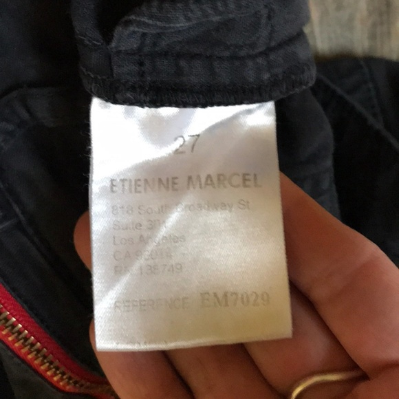 Black Etienne Marcel Trim Detail Skinny Crop Jeans - Picture 3 of 7